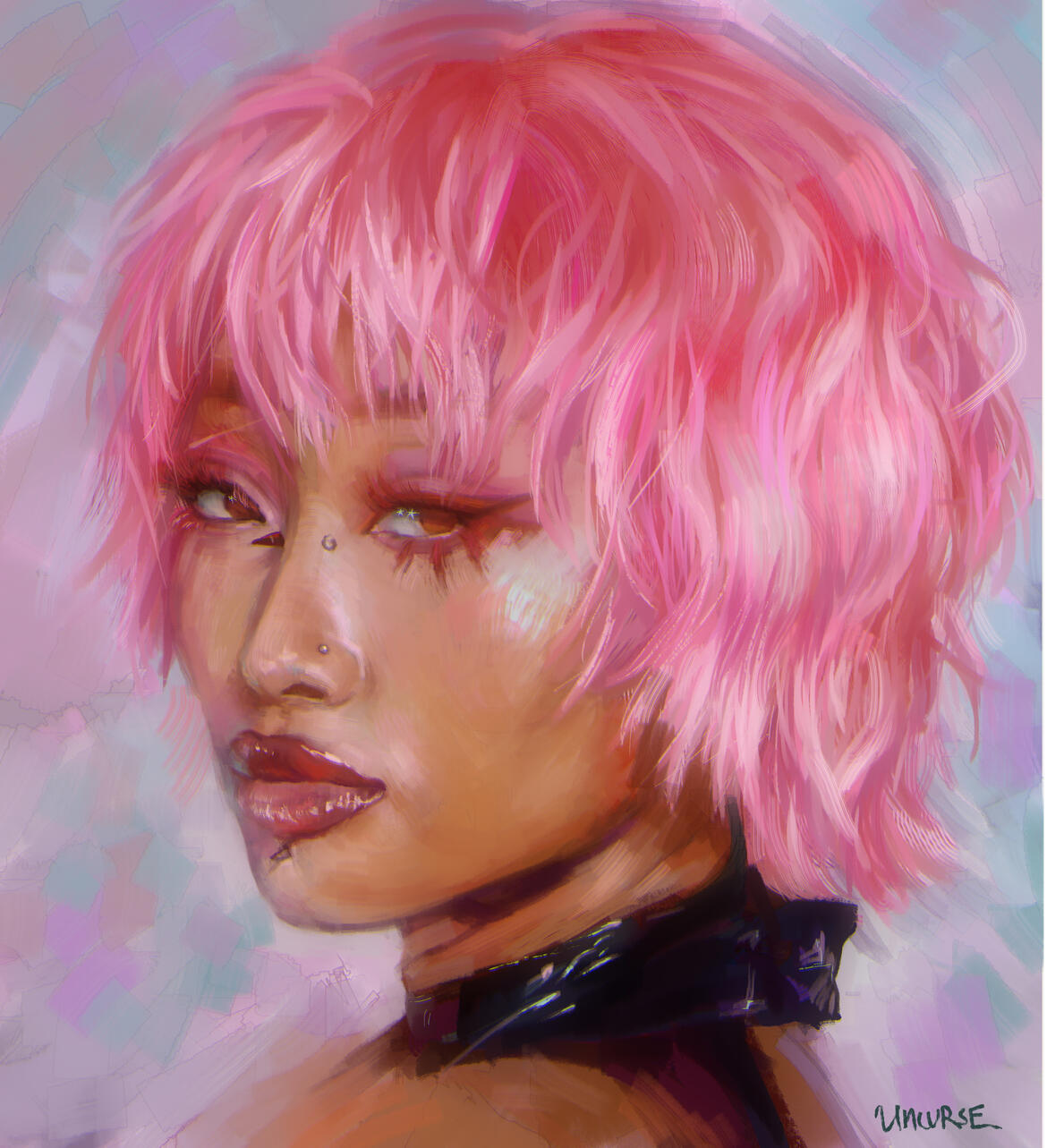 eyes rodgers model portrait digital art painting
