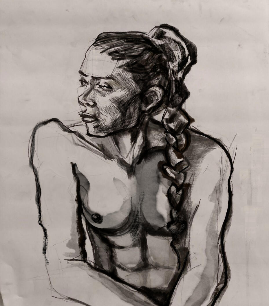 life drawing charcoal art